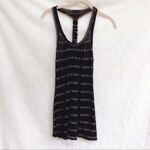 ENTI Black Striped Tank Top